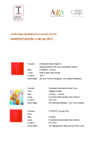 PROGRAMMA MANIFESTAZIONI 2012